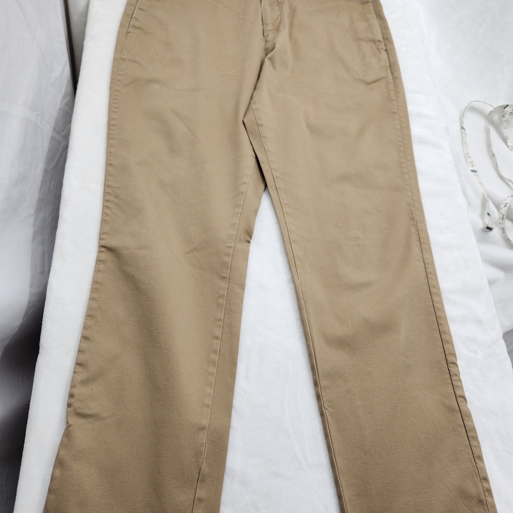 Hill City Pants Men's 33x30 Everyday Chino Biege Stretch Quick Dry Flat Front
